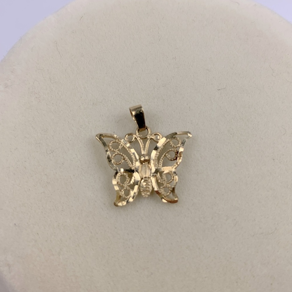 Gold Butterfly Charm 14K Stamped Gold Weight .75grams NEW